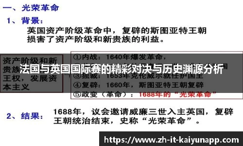 法国与英国国际赛的精彩对决与历史渊源分析