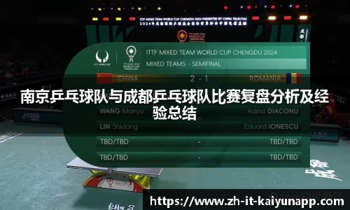 南京乒乓球队与成都乒乓球队比赛复盘分析及经验总结